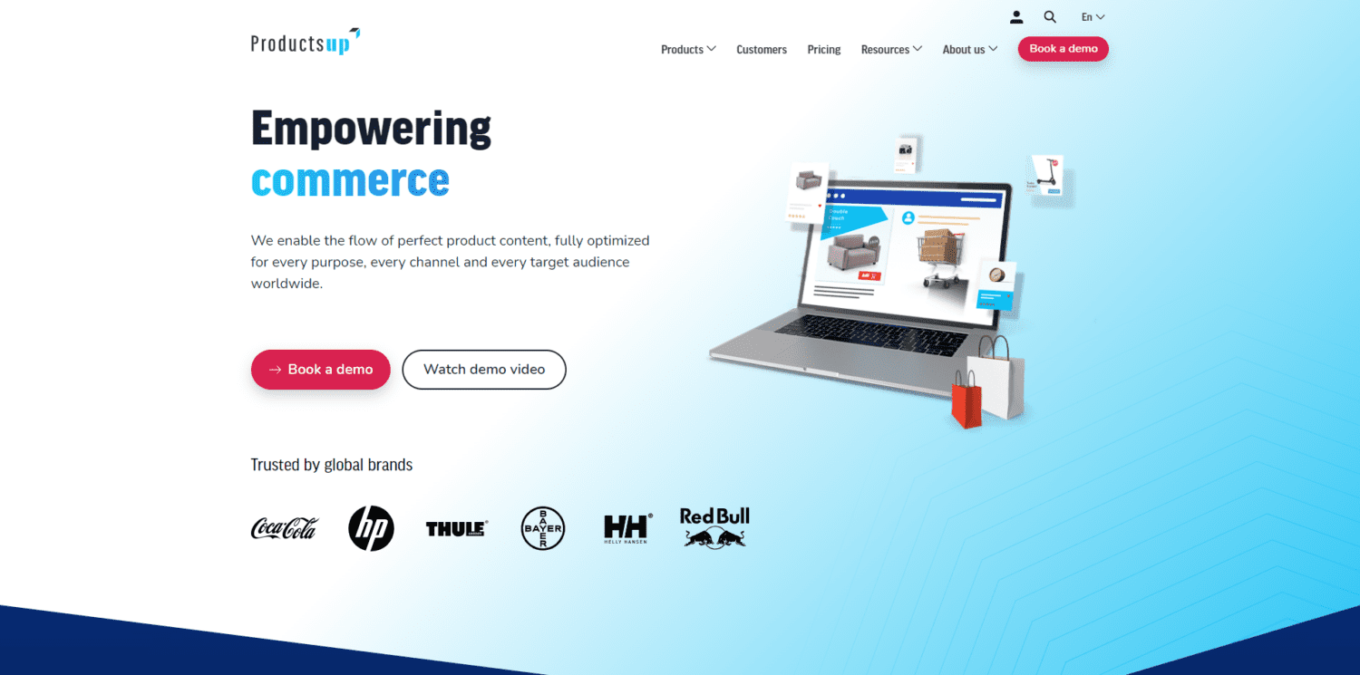 The ProductsUp website.