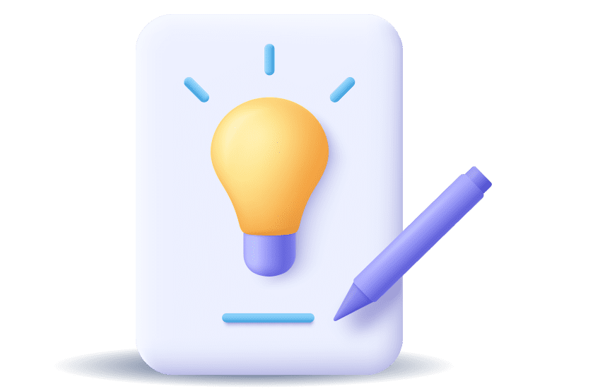 A pencil draws a lightbulb on a piece of paper.